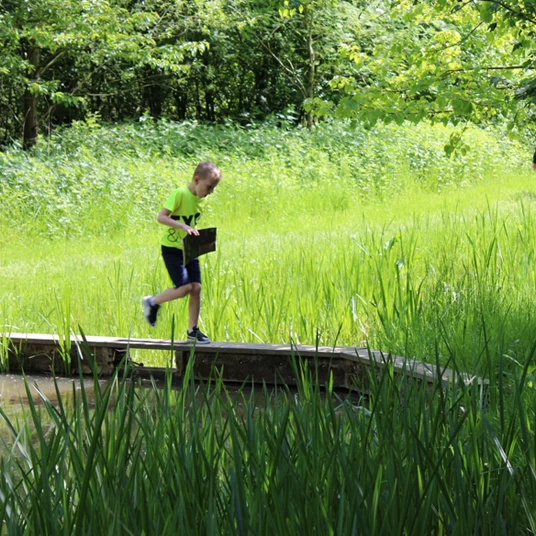 Ook fysiek is de route leuk gemaakt met kruip- en sluipdoorgangen en spannende bruggetjes.