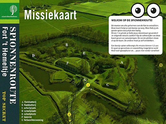 De missiekaart helpt spionnen hun weg en de aanwijzingen te vinden.